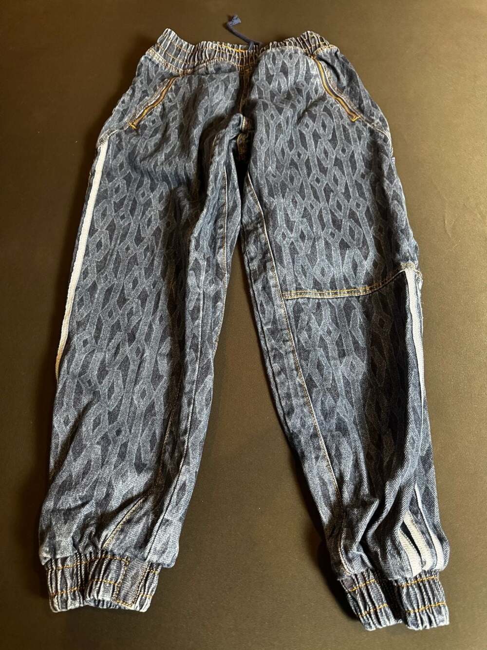 Adidas x Ivy Park Monogram Denim Joggers Size S Unisex